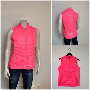 RBX - Neon Pink Lightweight Vest. zip pockets.
Size: Large P2P 21", 25" long